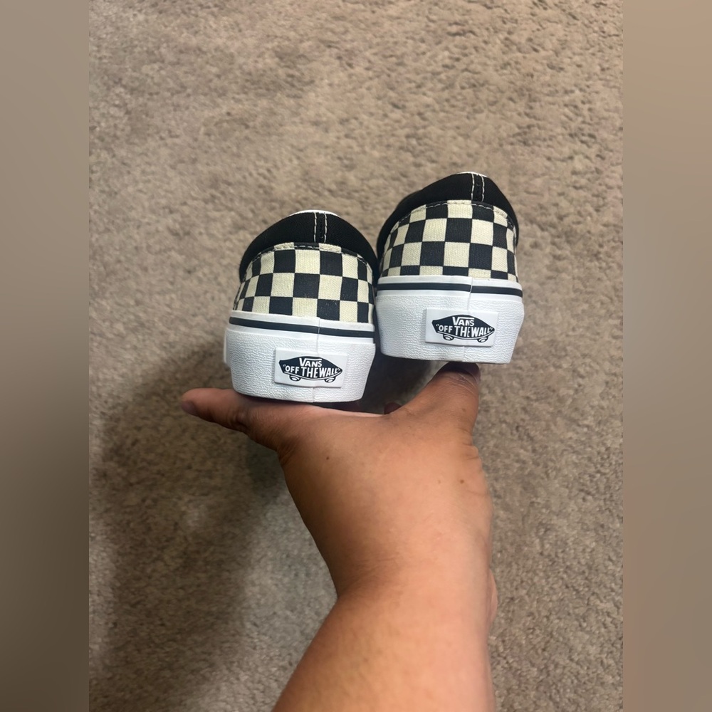 Vans Kids Black and White Checkerboard Sneakers - Picture 6 of 10